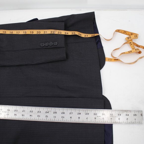 Brooks brothers sport coat men's 42R 1818 madison Saxxon wool striped gray - Picture 8 of 16